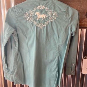 Girls western button down shirt